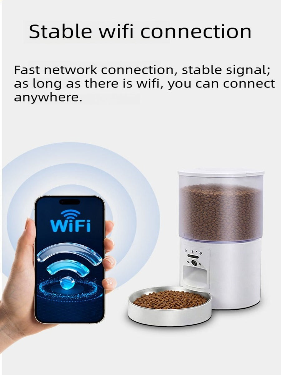 4L Smart Pet Feeder with 3.0MP HD Camera & Two-Way Audio – APP Control, Night Vision, Dual-Band WiFi, Perfect for Cats & Dogs