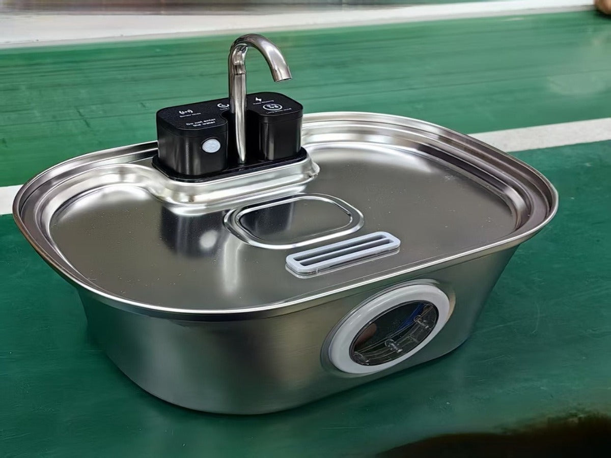 3.2L Stainless Steel Wireless Pet Fountain – 4200mAh, Ultra-Quiet <25dB, 3 Smart Modes