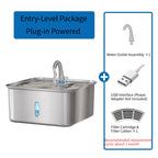 7L Stainless Steel Pet Water Fountain – 180° Infrared Sensor, 4-Stage Filtration, Ultra-Quiet