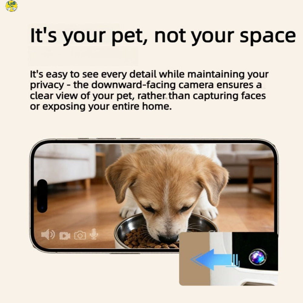 6L Smart Pet Feeder with 3.0MP HD Camera & Two-Way Audio – APP Control, 10-User Sharing, Perfect for Cats & Dogs