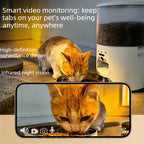 Infrared Night Vision On vs Off – 4L Smart Pet Feeder in Complete Darkness