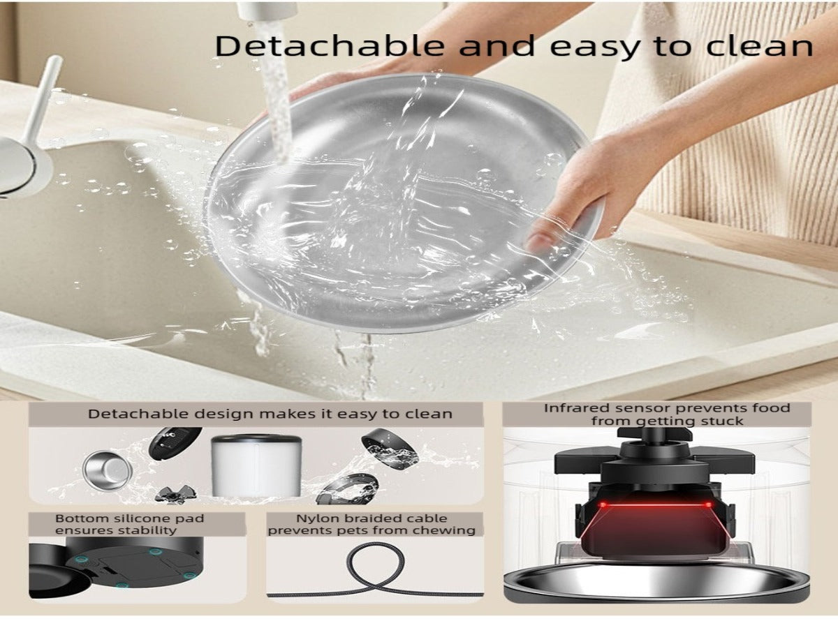 6L Automatic Pet Feeder with HD Camera & Two-Way Audio – APP Controlled, Laser Toy, Perfect for Cats & Small Dogs