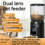 6L Smart Pet Feeder with Built-in Laser Toy and 2.0MP HD Camera – Front View