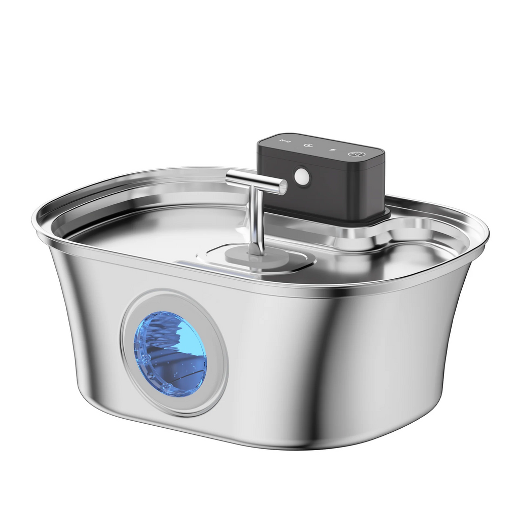 3.2L Stainless Steel Wireless Pet Fountain – 4200mAh, Ultra-Quiet <25dB, 3 Smart Modes