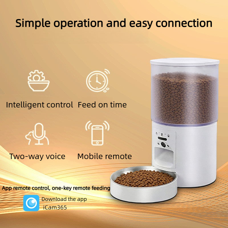 4L Smart Pet Feeder with 3.0MP HD Camera & Two-Way Audio – APP Control, Night Vision, Dual-Band WiFi, Perfect for Cats & Dogs