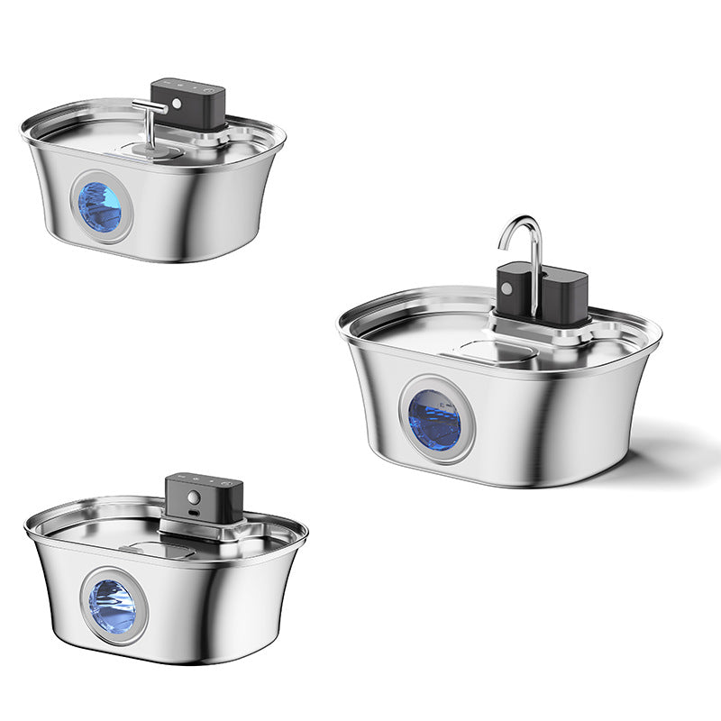 3.2L Stainless Steel Wireless Pet Fountain – 4200mAh, Ultra-Quiet <25dB, 3 Smart Modes