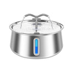 4L Copper Pipe Stainless Steel Pet Fountain – ≤20dB Ultra-Quiet, Multi-Stage Filtration