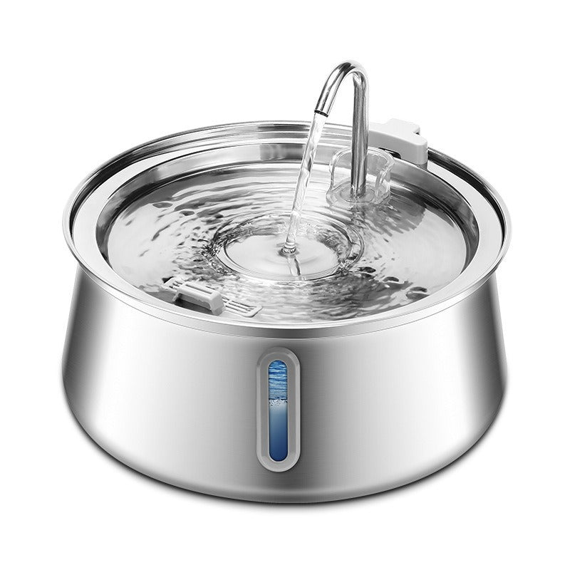 4L Copper Pipe Stainless Steel Pet Fountain – ≤20dB Ultra-Quiet, Multi-Stage Filtration