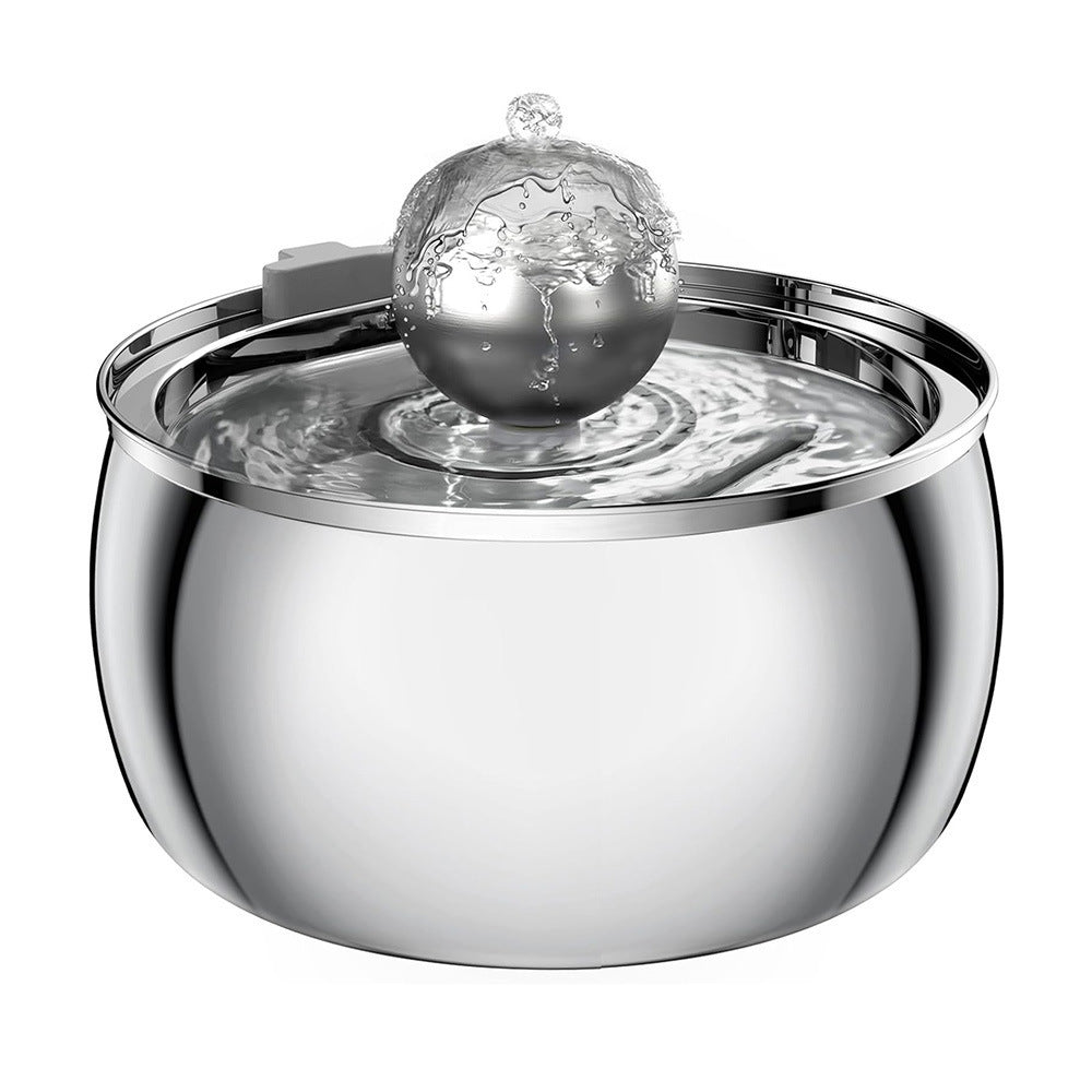 4L Copper Pipe Stainless Steel Pet Fountain – ≤20dB Ultra-Quiet, Multi-Stage Filtration