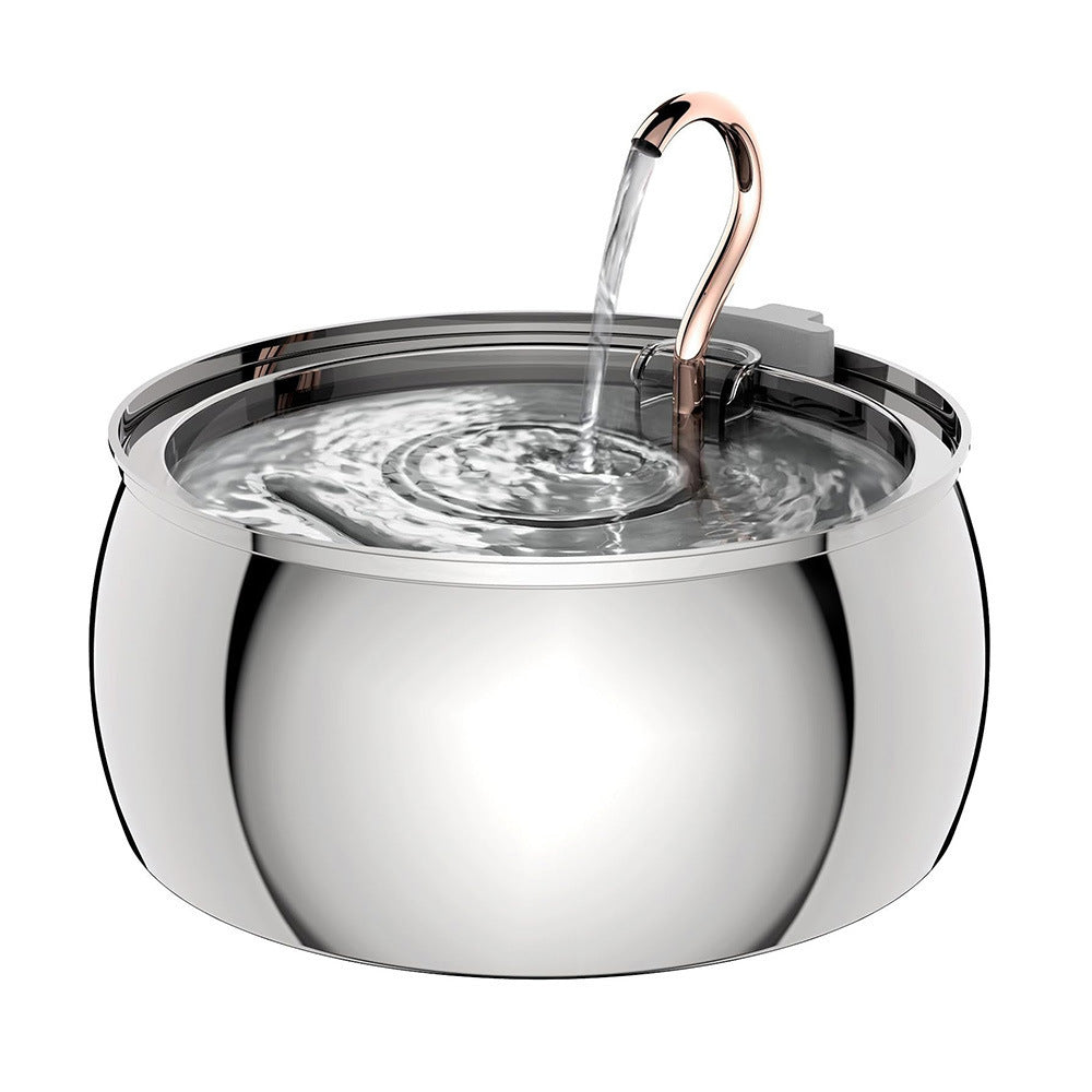 Close-up of Smooth Laminar Water Flow from Copper Pipe Outlet on 4L Pet Fountain